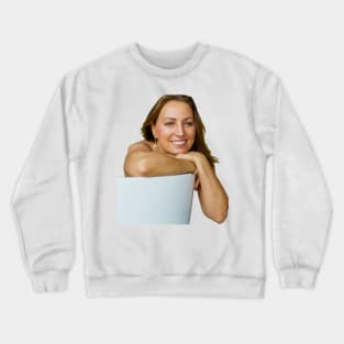 Sublime Woman with a Smiling Eyes and Face Crewneck Sweatshirt